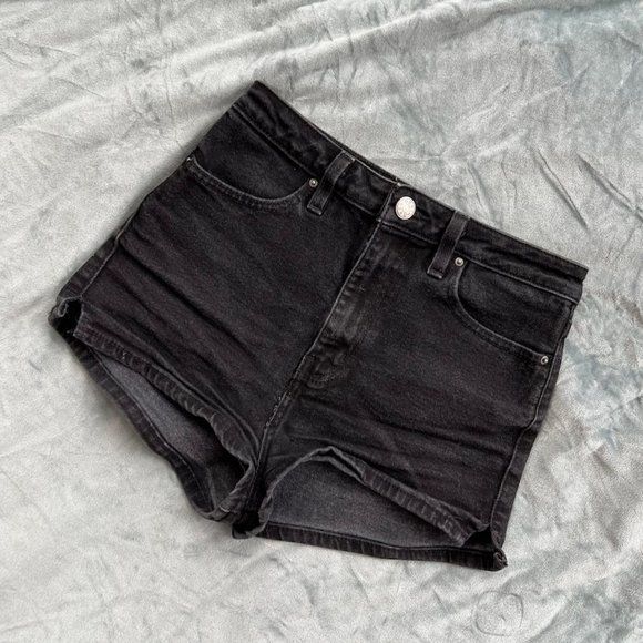 Urban Outfitters | BDG | Pin Up High Waist Black Denim Jean Shorts | Size 27 - Picture 1 of 5